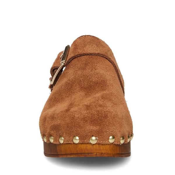 Pantofi Cu Toc Dama Steve Madden Dana Cognac Piele Intoarsa Heel Maro | SM-603ET