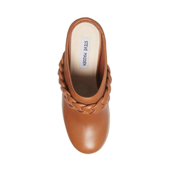 Pantofi Cu Toc Dama Steve Madden Highland Cognac Piele Heel Maro | SM-510BR