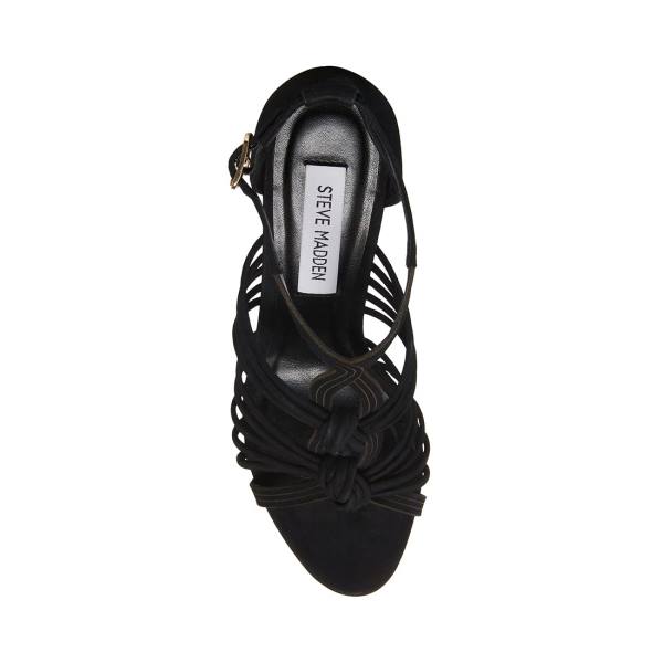 Pantofi Cu Toc Dama Steve Madden Lydia Nubuck Heel Negrii | SM-892XL