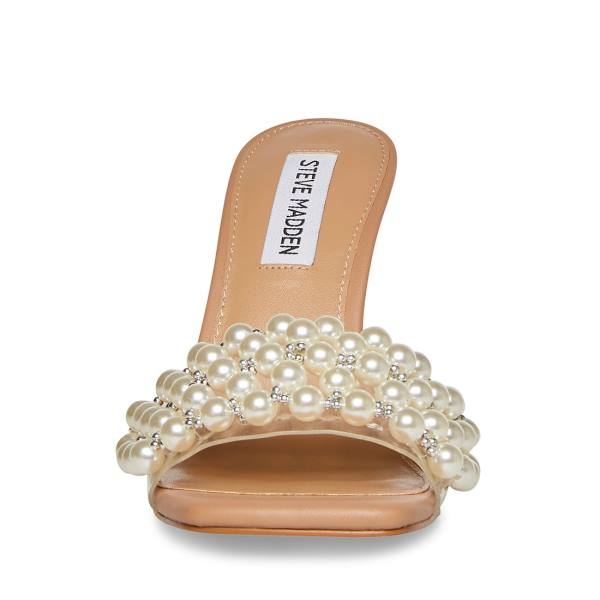 Pantofi Cu Toc Dama Steve Madden Sift Natural Heel Bej | SM-721AP