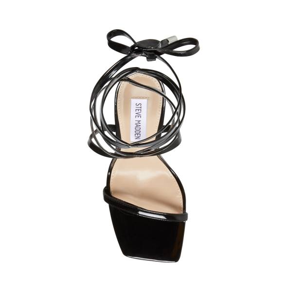 Pantofi Cu Toc Dama Steve Madden Uplift Lacuita Heel Negrii | SM-982EM