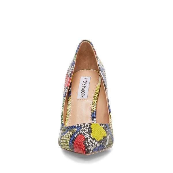 Pantofi Cu Toc Dama Steve Madden Vala Bright Snake Heel Colorati Deschis | SM-657DL