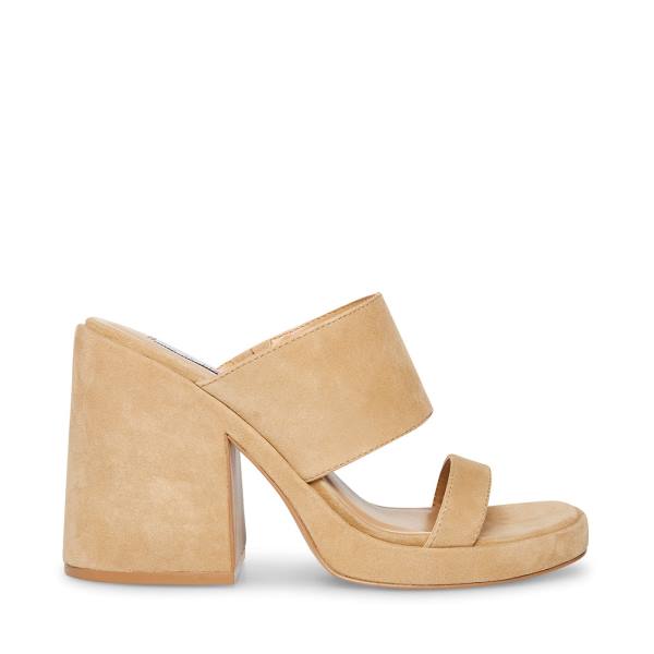 Pantofi Cu Toc Dama Steve Madden Vickey Sand Piele Intoarsa Heel Maro | SM-398AM