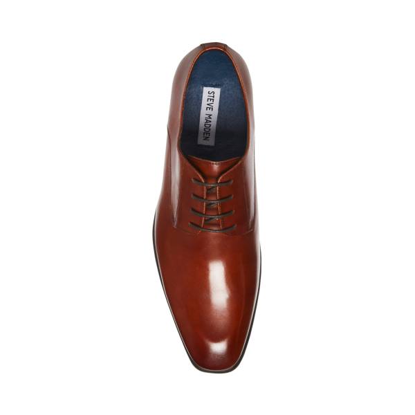 Pantofi Rochie Barbati Steve Madden Beaux Cognac Piele Maro | SM-479EB