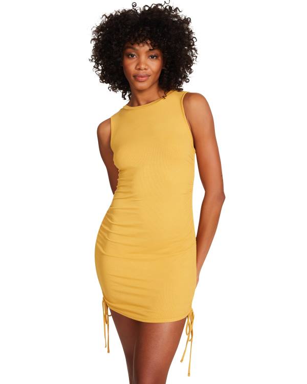 Rochie Dama Steve Madden Fara Maneci Mini Sunflower Albi | SM-968AO