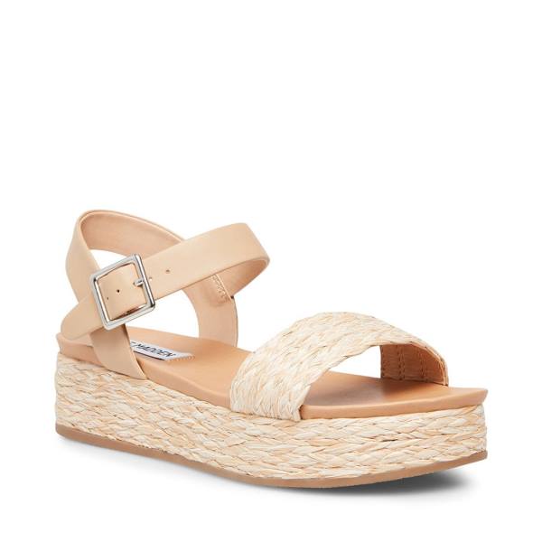 Sandale Dama Steve Madden Accord Natural Raffia Bej | SM-156BF