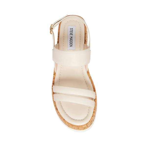 Sandale Dama Steve Madden Athena Piele Albi | SM-028PZ