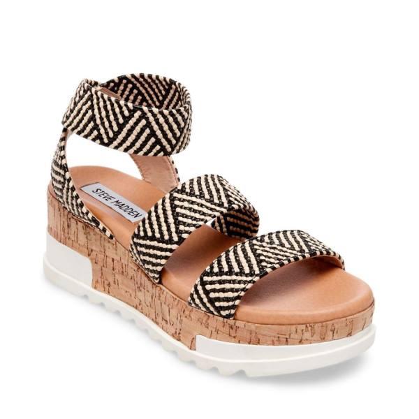 Sandale Dama Steve Madden Bandi Tan Negrii Maro | SM-824JV