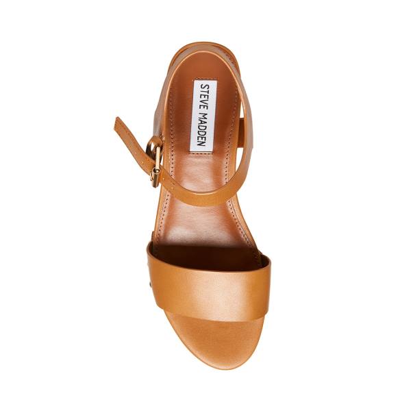 Sandale Dama Steve Madden Domenica Cognac Piele Maro | SM-625CT