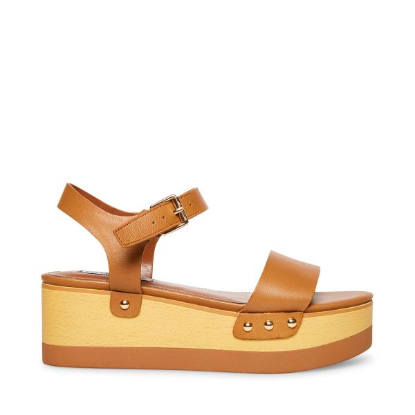 Sandale Dama Steve Madden Domenica Cognac Piele Maro | SM-625CT