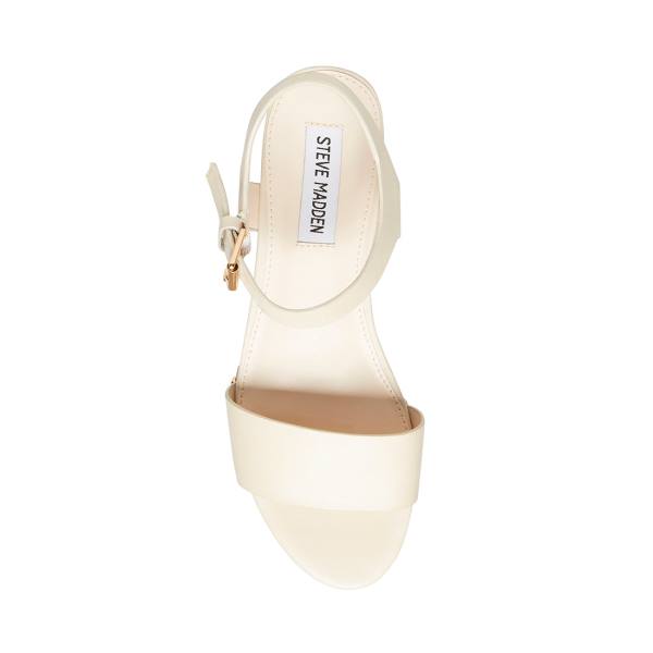 Sandale Dama Steve Madden Domenica Piele Albi | SM-845VO