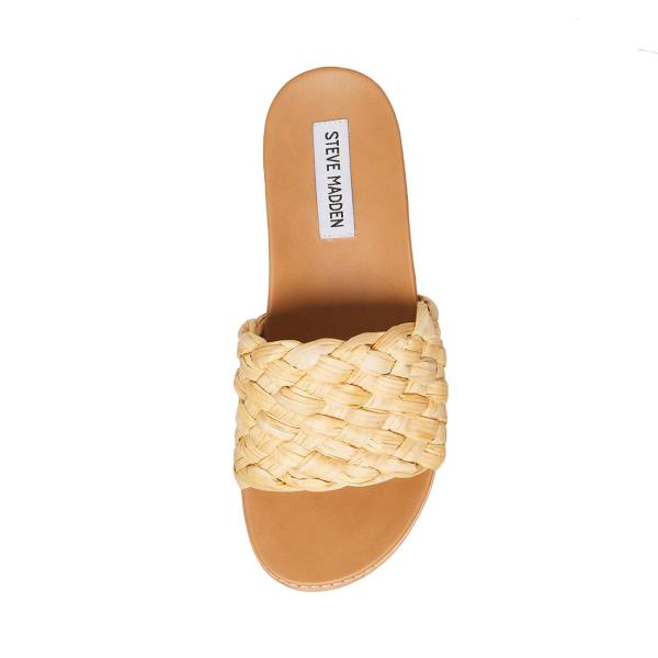 Sandale Dama Steve Madden Dua Natural Raffia Bej | SM-064EU