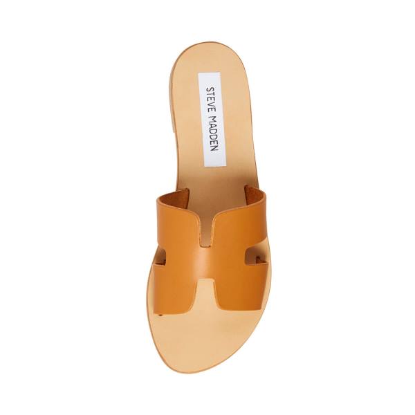 Sandale Dama Steve Madden Greece Cognac Piele Maro | SM-725FS