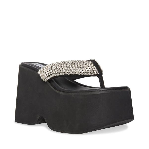 Sandale Dama Steve Madden Gwen-r Negrii Colorati | SM-497GS