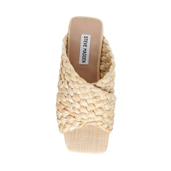 Sandale Dama Steve Madden Marina Natural Raffia Bej | SM-518EV