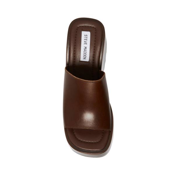 Sandale Dama Steve Madden Pepe30 Cognac Piele Maro | SM-967EW