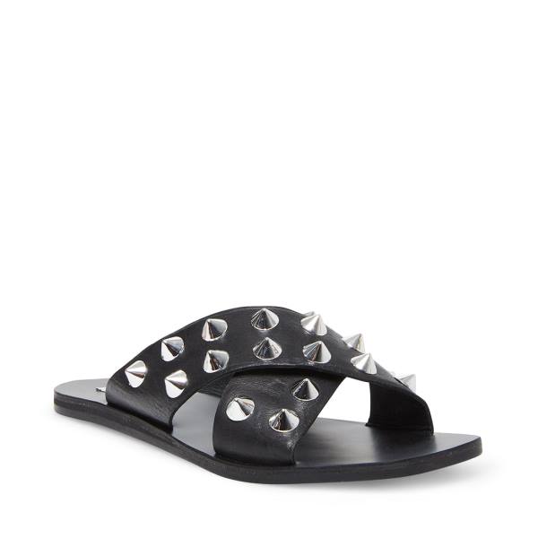 Sandale Dama Steve Madden Spiked Negrii Colorati | SM-280LE