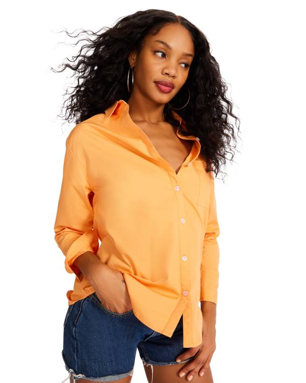 Topuri Dama Steve Madden Bright Button Down Portocalii | SM-102ZF