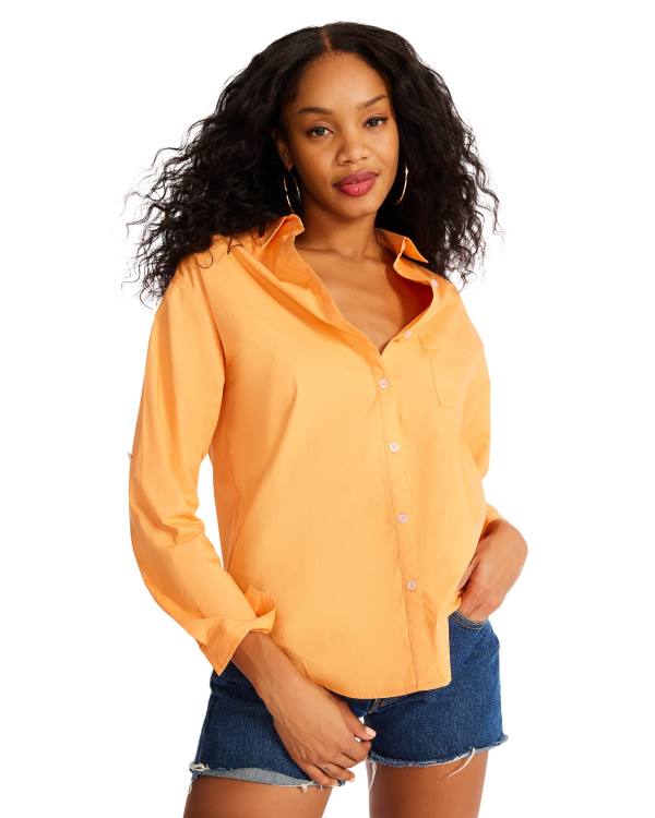 Topuri Dama Steve Madden Bright Button Down Portocalii | SM-102ZF