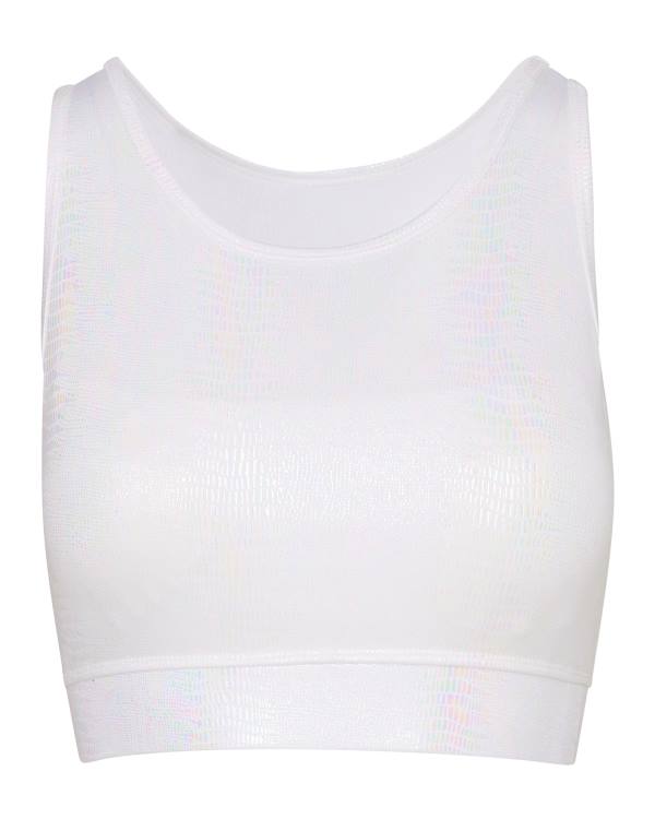 Topuri Dama Steve Madden Iridescent Sports Bra Albi | SM-231EF