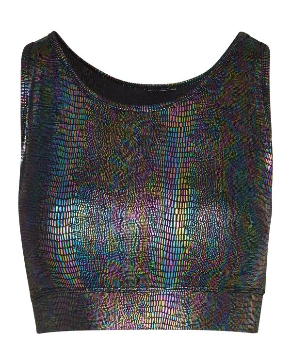 Topuri Dama Steve Madden Iridescent Sports Bra Negrii | SM-965DY