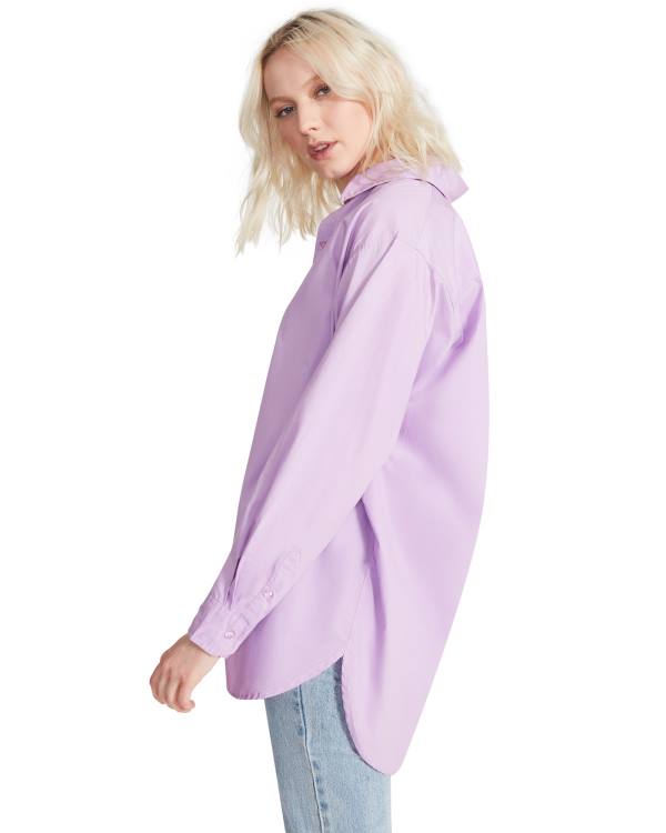 Topuri Dama Steve Madden Oversized Button Up Violet | SM-582SV