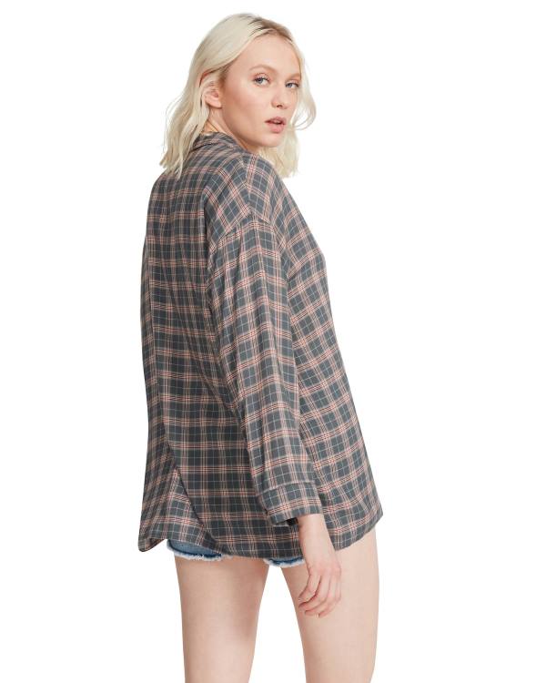 Topuri Dama Steve Madden Plaid Flannel Gri Inchis | SM-165HC