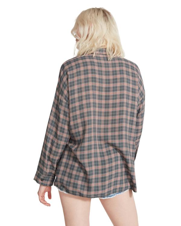 Topuri Dama Steve Madden Plaid Flannel Gri Inchis | SM-165HC