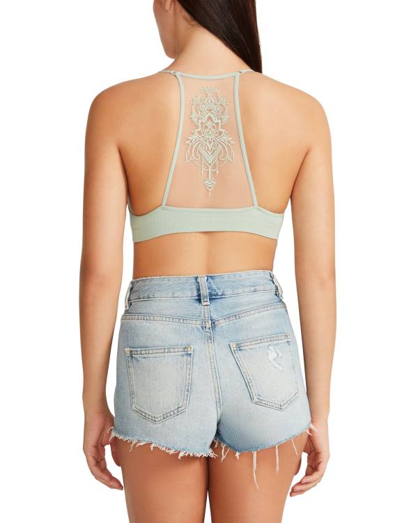 Topuri Dama Steve Madden The Ella Mesh Bralette Sage Verzi | SM-265PV