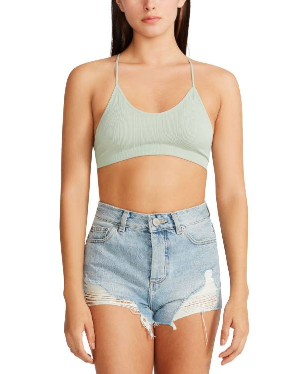 Topuri Dama Steve Madden The Ella Mesh Bralette Sage Verzi | SM-265PV