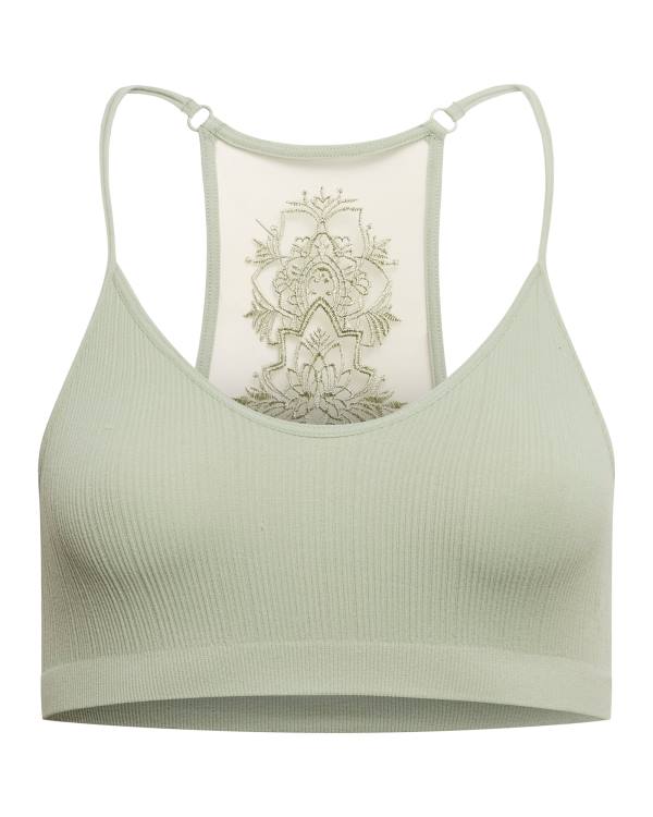 Topuri Dama Steve Madden The Ella Mesh Bralette Sage Verzi | SM-265PV