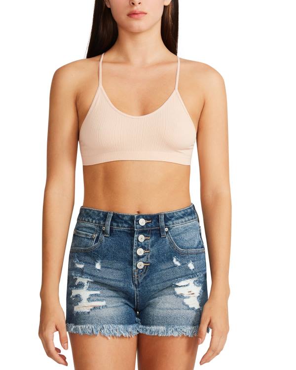 Topuri Dama Steve Madden The Ella Mesh Bralette Tan Maro | SM-859CX