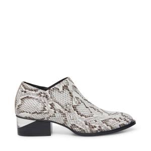 Bocanci Dama Steve Madden Barnett Snake Negrii Albi Snakeskin | SM-639VS