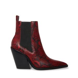 Bocanci Dama Steve Madden Caution Snake Rosii Snakeskin | SM-692UE