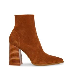 Bocanci Dama Steve Madden Julina Chestnut Piele Intoarsa Maro | SM-581SZ