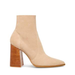 Bocanci Dama Steve Madden Julina Taupe Piele Intoarsa Gri Maro | SM-863XW