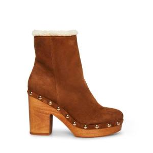 Bocanci Dama Steve Madden Kent Chestnut Piele Intoarsa Maro | SM-605PG