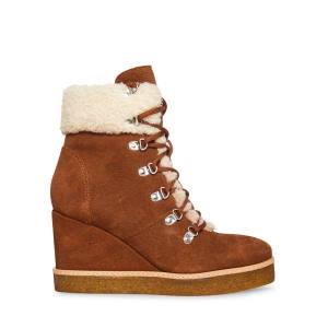 Bocanci Dama Steve Madden Marcel Cognac Piele Intoarsa Maro | SM-632PN