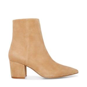 Bocanci Dama Steve Madden Ossie Tan Piele Intoarsa Maro | SM-820EK