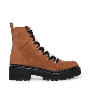 Bocanci Dama Steve Madden Rainier Chestnut Piele Intoarsa Maro | SM-720CA