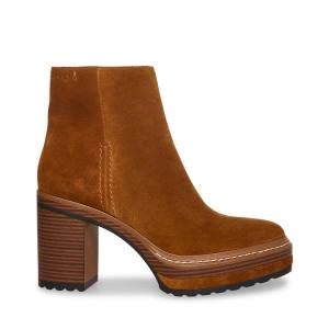 Bocanci Dama Steve Madden Shaniya Piele Intoarsa Maro | SM-219AW