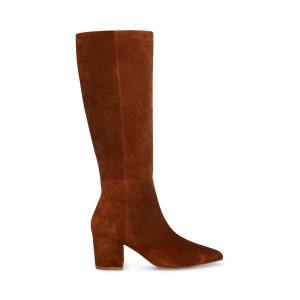 Cizme Dama Steve Madden Forrest Piele Intoarsa Maro | SM-916IG