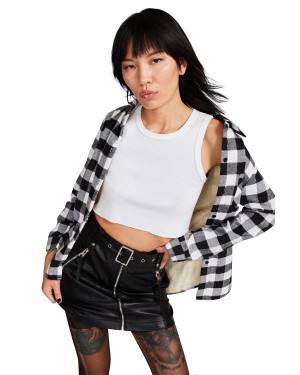 Jacheta Dama Steve Madden Teddy Captusite Flannel Negrii | SM-801OR