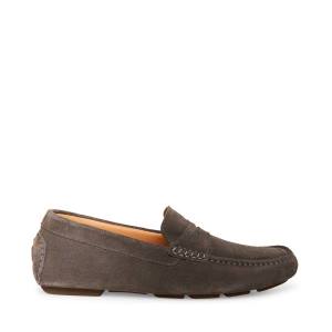 Loafers Barbati Steve Madden Italo Piele Intoarsa Gri Inchis | SM-213AO