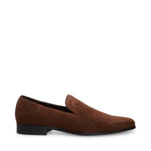 Loafers Barbati Steve Madden Parigi Piele Intoarsa Maro | SM-890XW