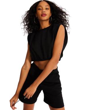 Loungewear Dama Steve Madden Tracksuit Scurte Set Negrii | SM-109DQ