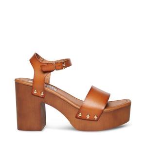 Pantofi Cu Toc Dama Steve Madden Ivy Cognac Heel Maro | SM-064IL