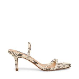 Pantofi Cu Toc Dama Steve Madden Loft Snake Heel Bej Snakeskin | SM-048MX