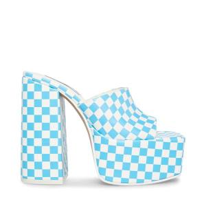 Pantofi Cu Toc Dama Steve Madden Trixie Heel Albastri Albi | SM-062EB