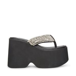 Sandale Dama Steve Madden Gwen-r Negrii Colorati | SM-497GS